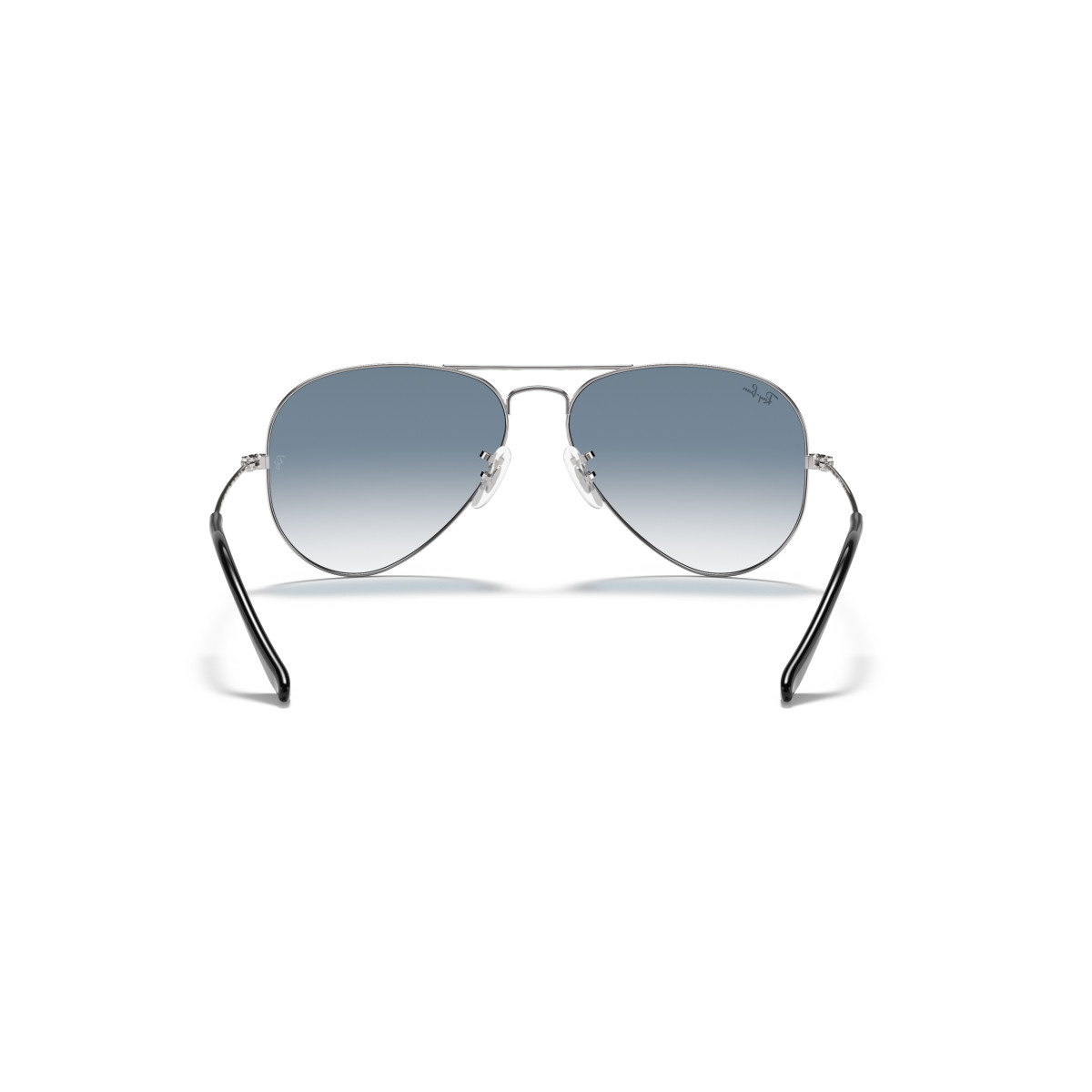 Ray-Ban Aviator Metal Large saulesbrilles | Silver - Light Blue Gradient