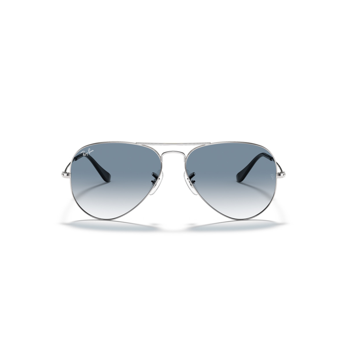 Ray-Ban Aviator Metal Large saulesbrilles | Silver - Light Blue Gradient