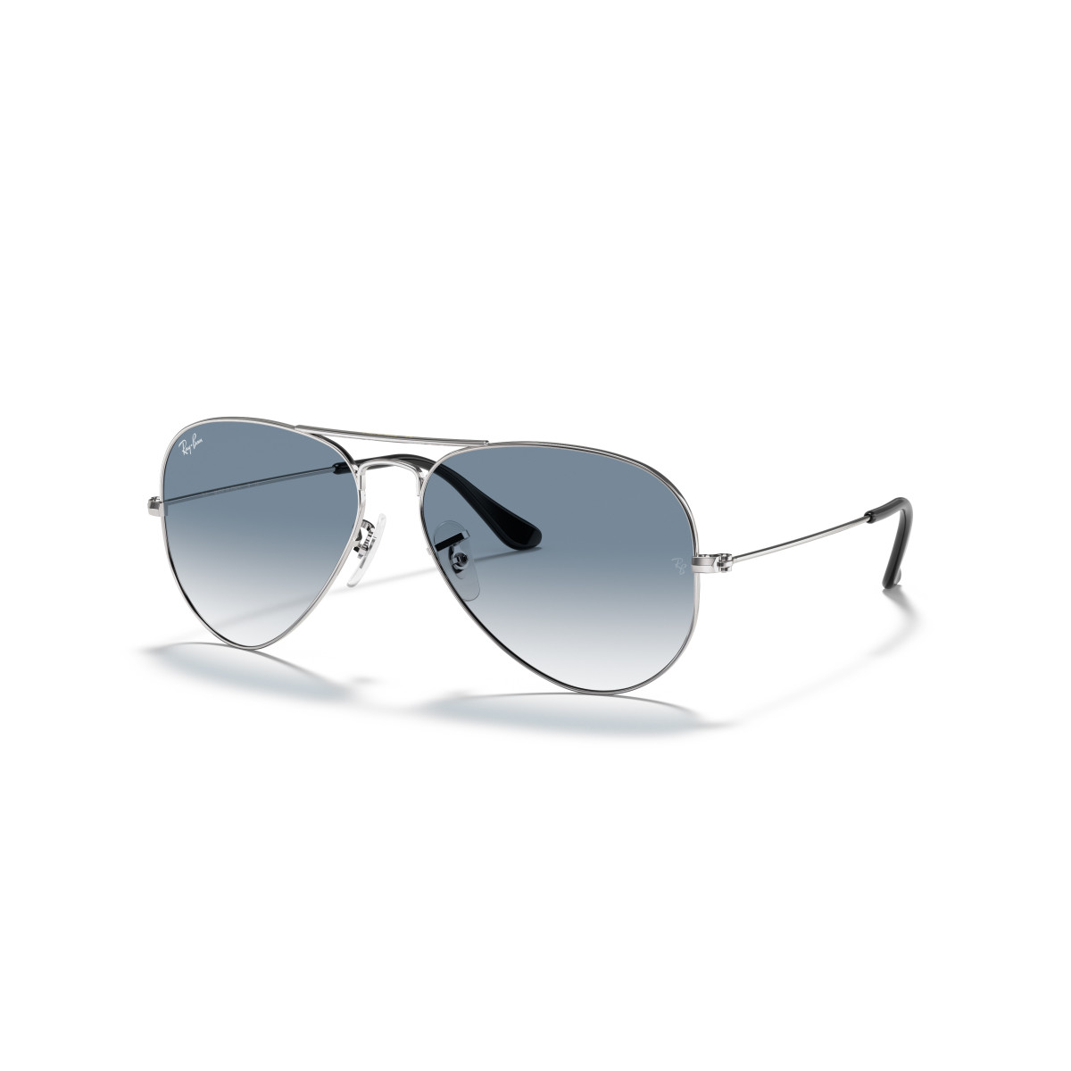 Ray-Ban Aviator Metal Large saulesbrilles | Silver - Light Blue Gradient