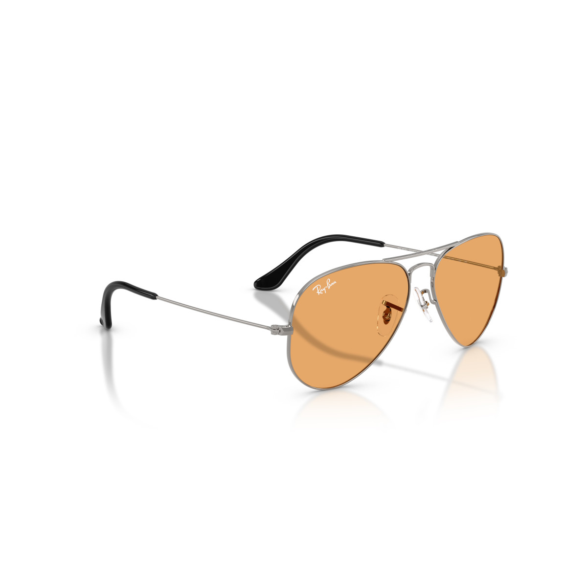 Ray-Ban Aviator Metal Large saulesbrilles | Gunmetal - Orange