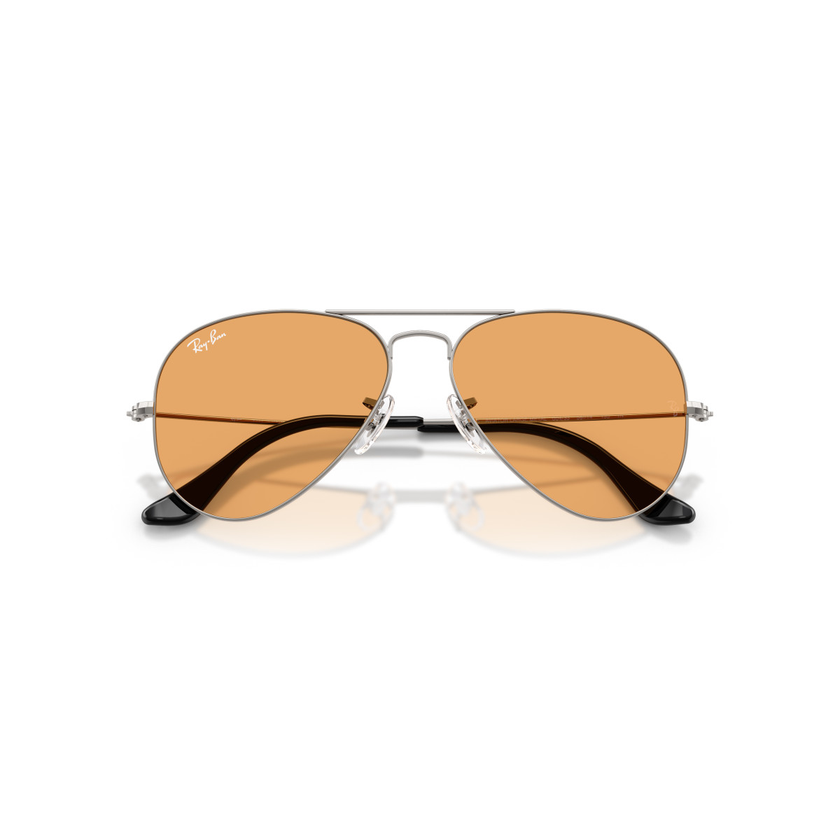 Ray-Ban Aviator Metal Large saulesbrilles | Gunmetal - Orange