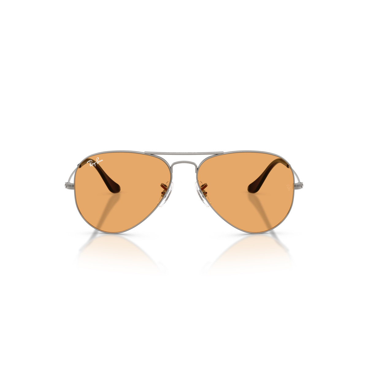 Ray-Ban Aviator Metal Large saulesbrilles | Gunmetal - Orange