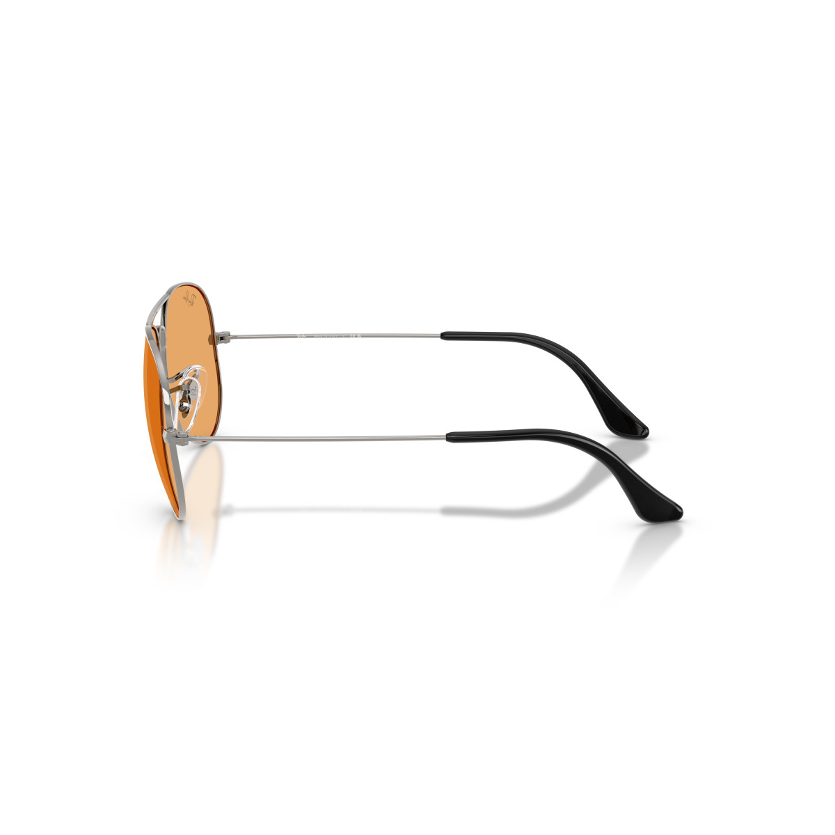 Ray-Ban Aviator Metal Large saulesbrilles | Gunmetal - Orange