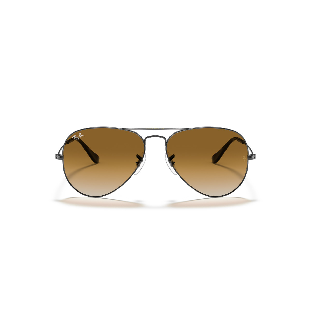 Ray-Ban Aviator Metal Large saulesbrilles | Gunmetal - Light Brown Gradient