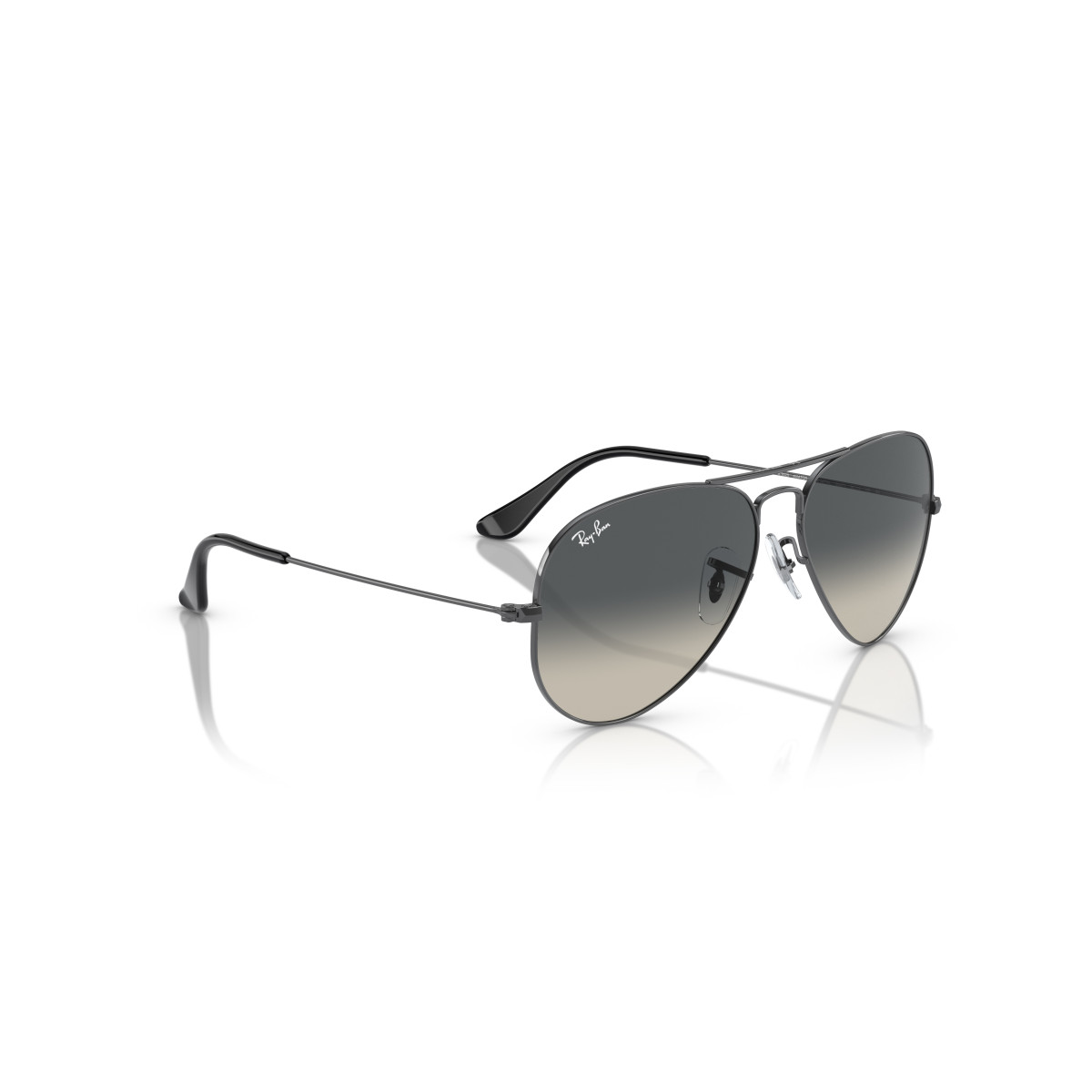 Ray-Ban Aviator Metal Large saulesbrilles | Gunmetal - Grey