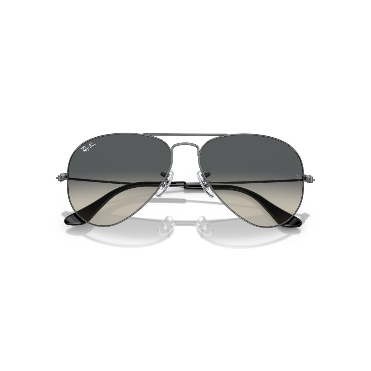 Ray-Ban Aviator Metal Large saulesbrilles | Gunmetal - Grey
