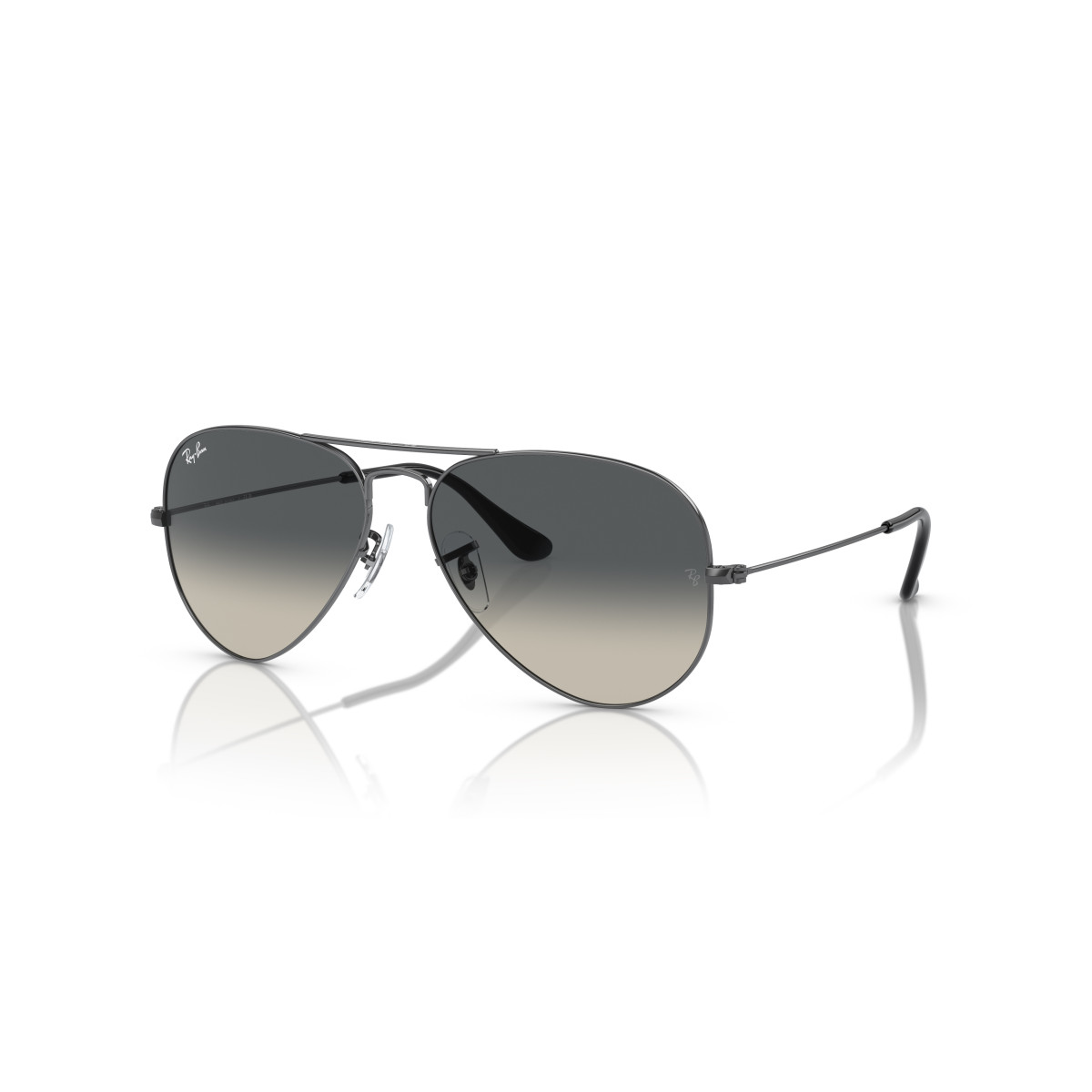 Ray-Ban Aviator Metal Large saulesbrilles | Gunmetal - Grey