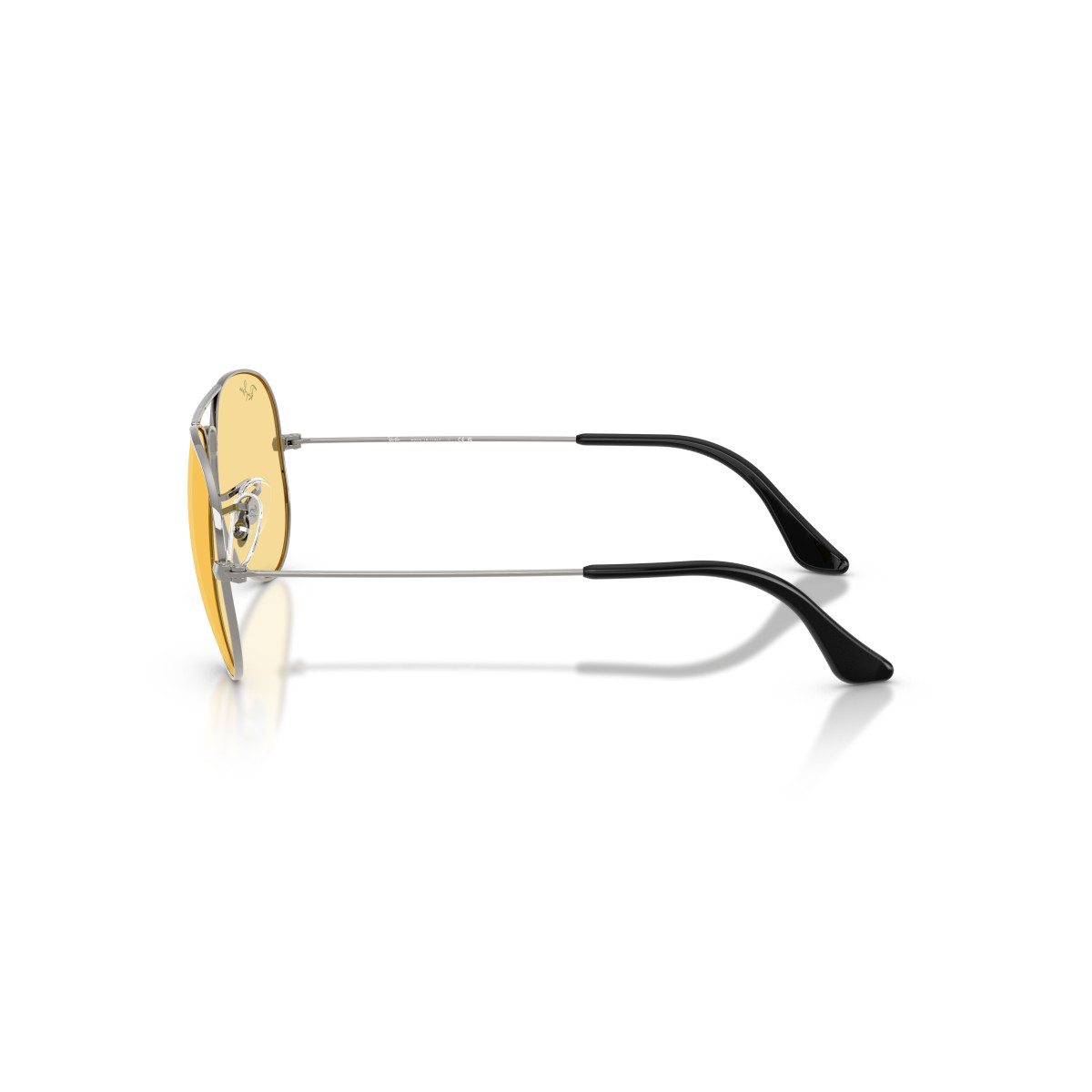 Ray-Ban Aviator Metal Large saulesbrilles | Gunmetal - Yellow