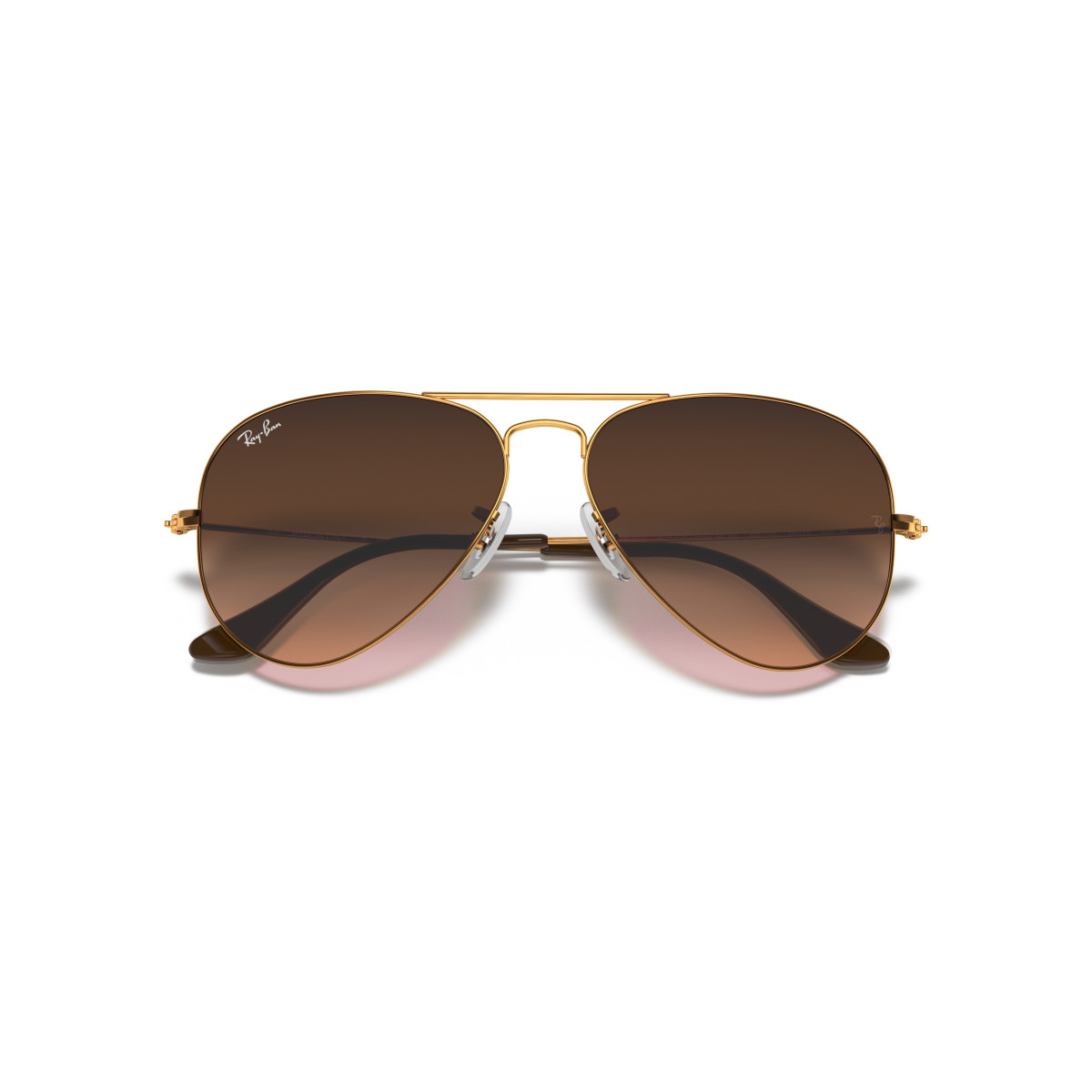 Ray-Ban Aviator Metal Large saulesbrilles | Light Brown - Pink Brown