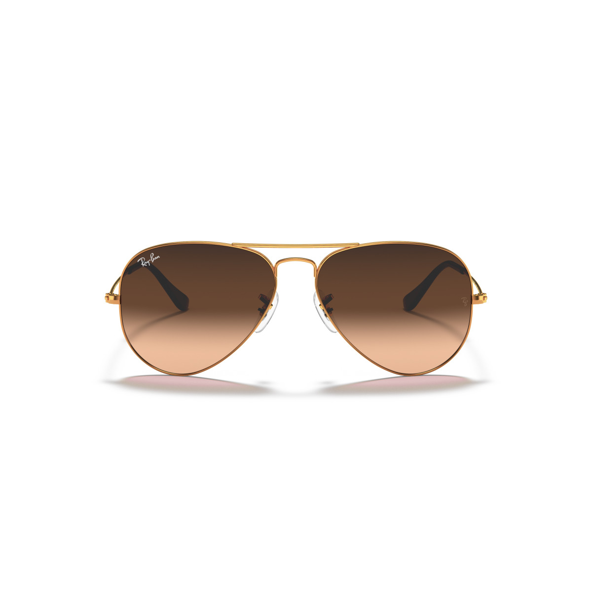 Ray-Ban Aviator Metal Large saulesbrilles | Light Brown - Pink Brown