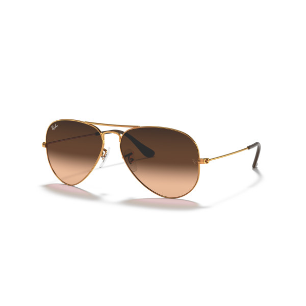 Ray-Ban Aviator Metal Large saulesbrilles | Light Brown - Pink Brown