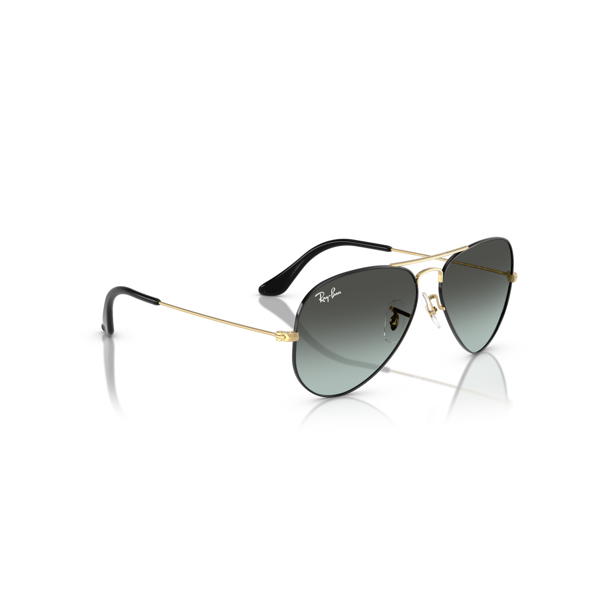 Ray-Ban Aviator Metal Large saulesbrilles | Black On Arista - Blue Vintage Gradient