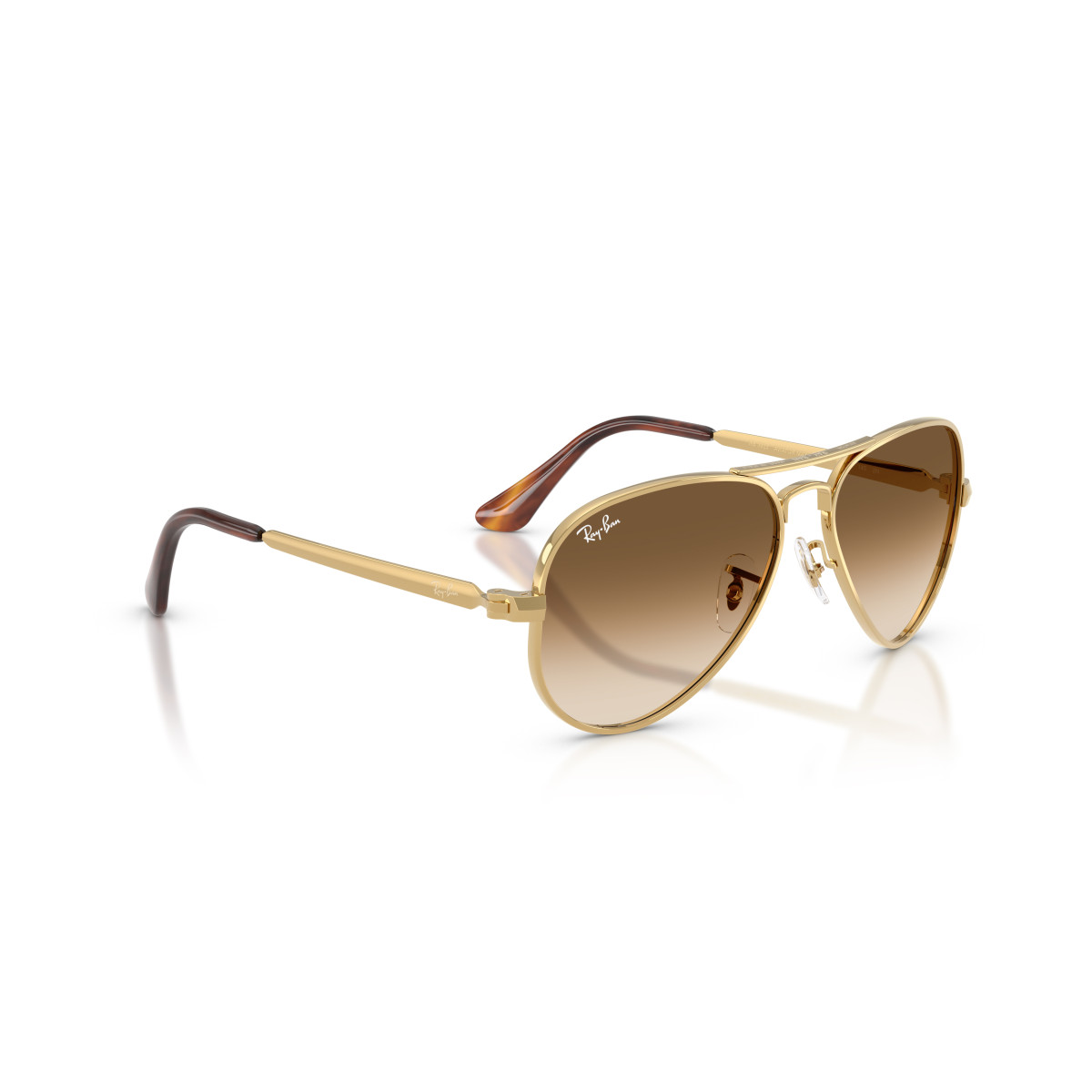 Ray-Ban Aviator Metal Max saulesbrilles | Arista Gold - Clear Gradient Brown