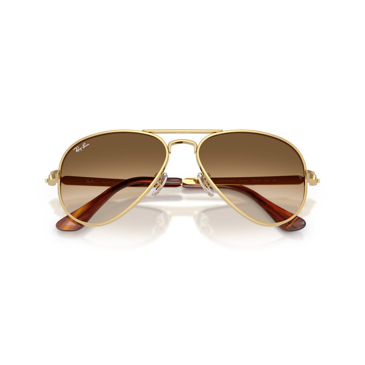 Ray-Ban Aviator Metal Max saulesbrilles | Arista Gold - Clear Gradient Brown