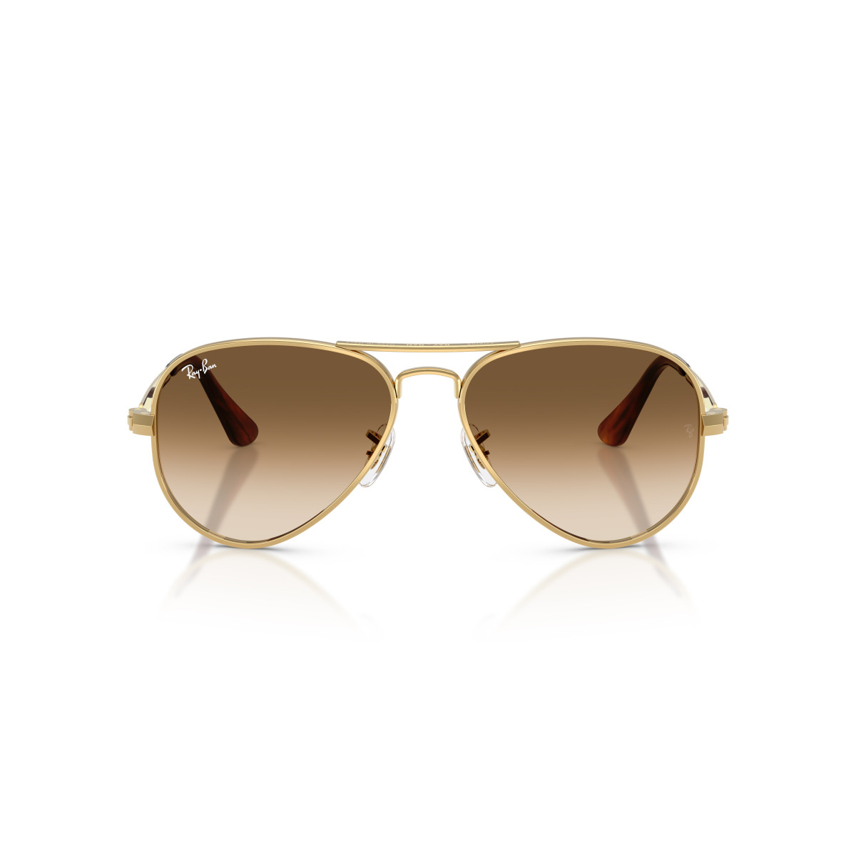 Ray-Ban Aviator Metal Max saulesbrilles | Arista Gold - Clear Gradient Brown