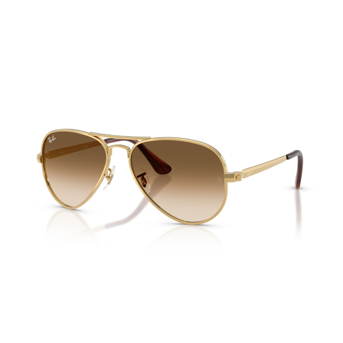 Ray-Ban Aviator Metal Max saulesbrilles | Arista Gold - Clear Gradient Brown