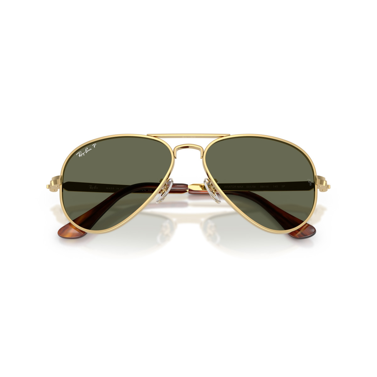 Ray-Ban Aviator Metal Max saulesbrilles | Polarized | Arista Gold - Green