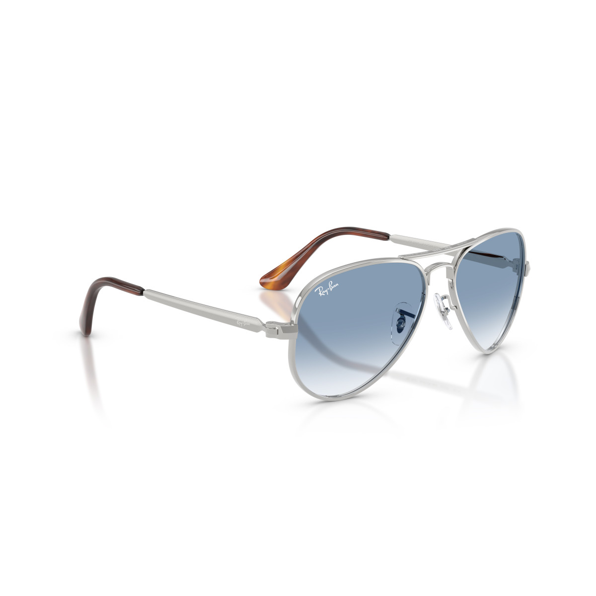 Ray-Ban Aviator Metal Max saulesbrilles | Silver - Clear Gradient Blue