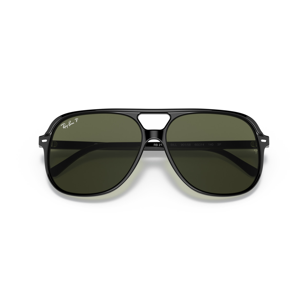 Ray-Ban Bill saulesbrilles | Polarised | Black - G-15 Green