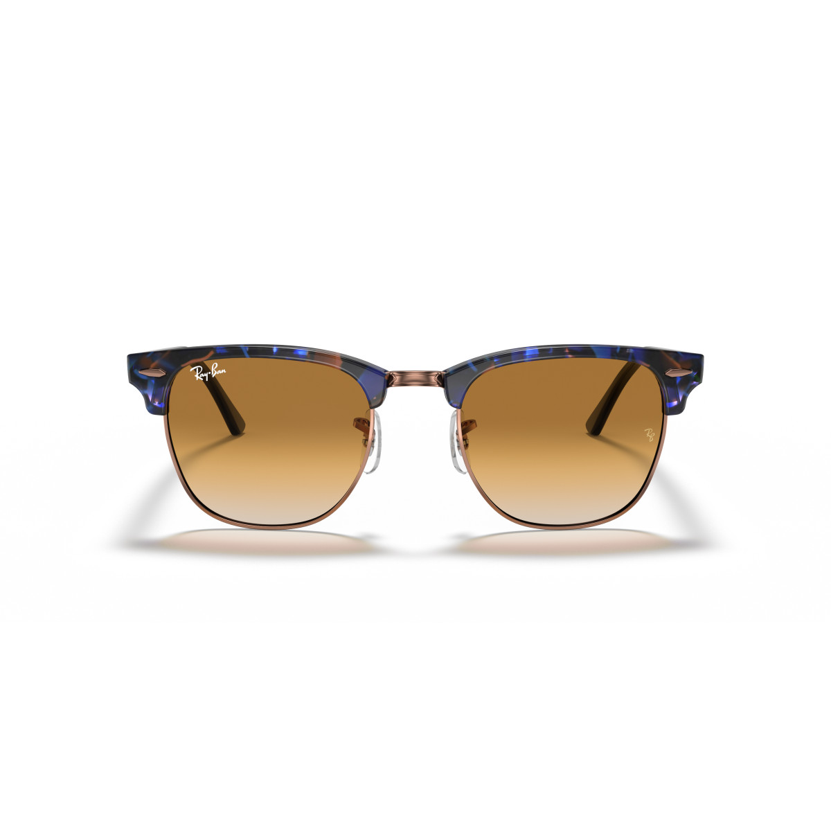 Ray-Ban Clubmaster Fleck saulesbrilles | Brown Blue - Light Brown Gradient