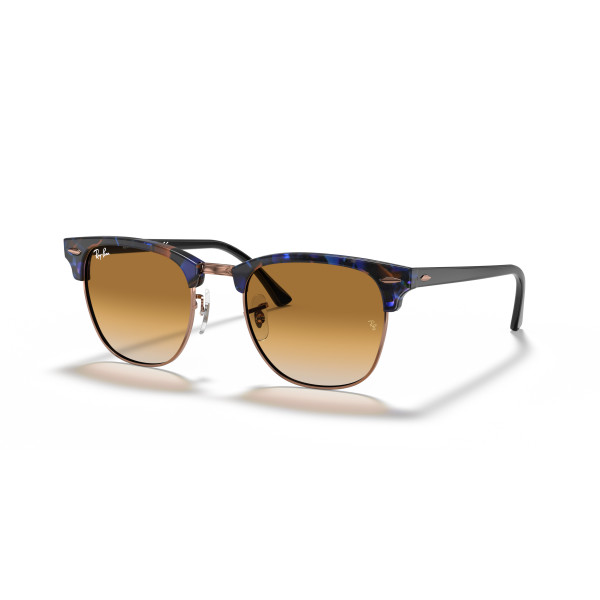 Ray-Ban Clubmaster Fleck saulesbrilles | Brown Blue - Light Brown Gradient