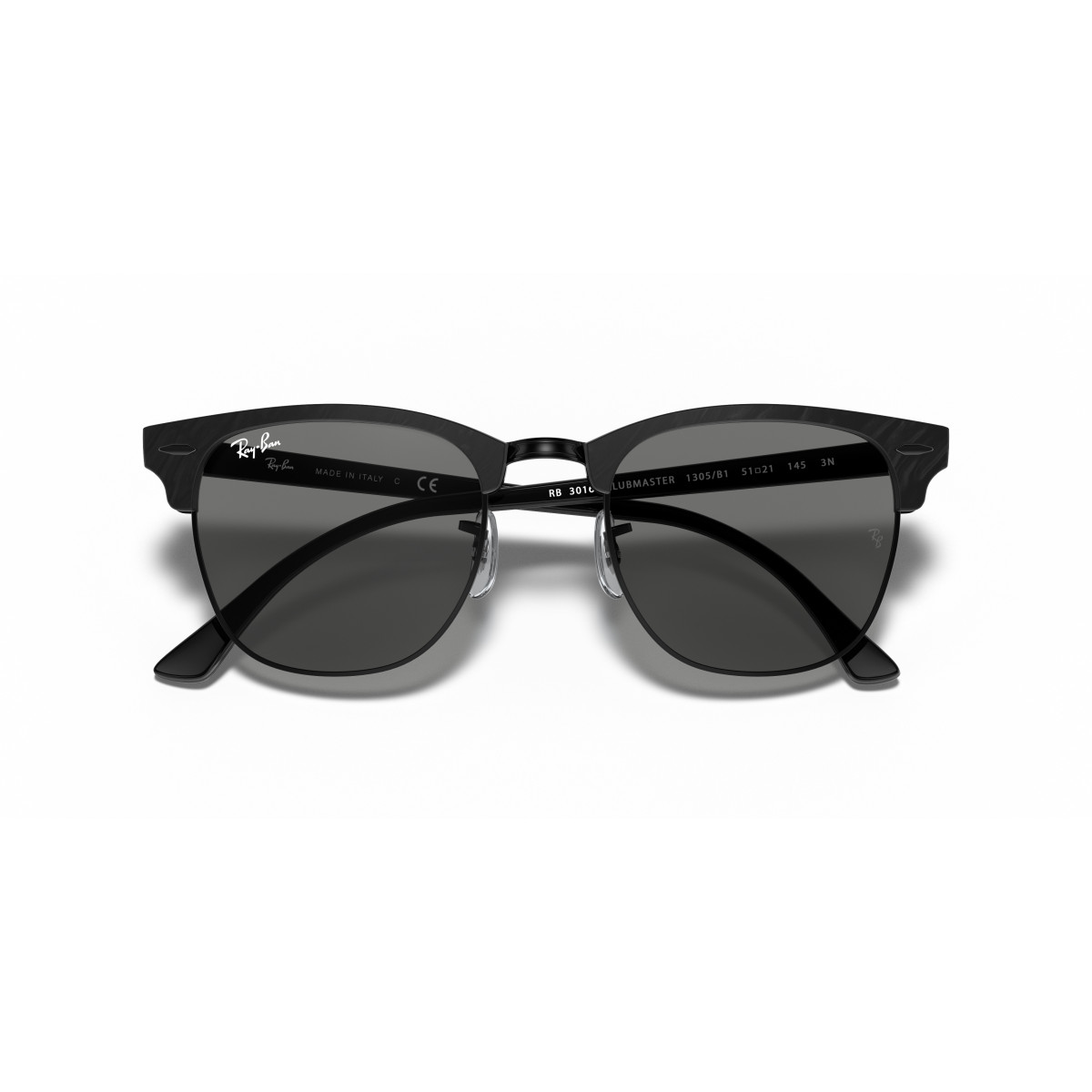Ray-Ban Clubmaster Classic saulesbrilles | Polarised | Black - Dark Grey