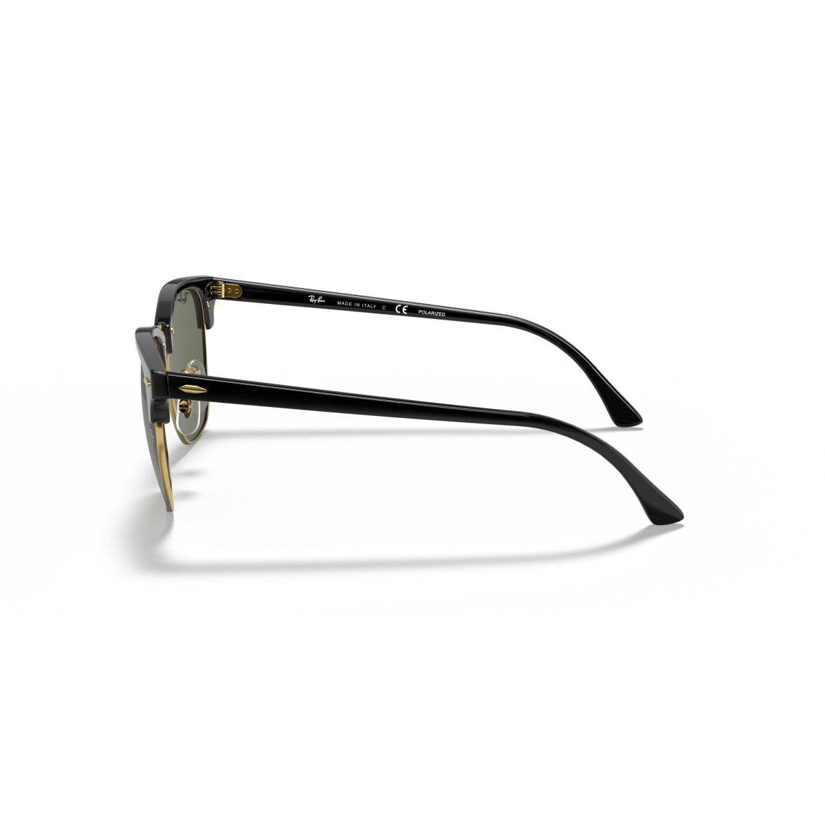 Ray-Ban Clubmaster Classic saulesbrilles | Polarised | Black & Gold - G-15 Green