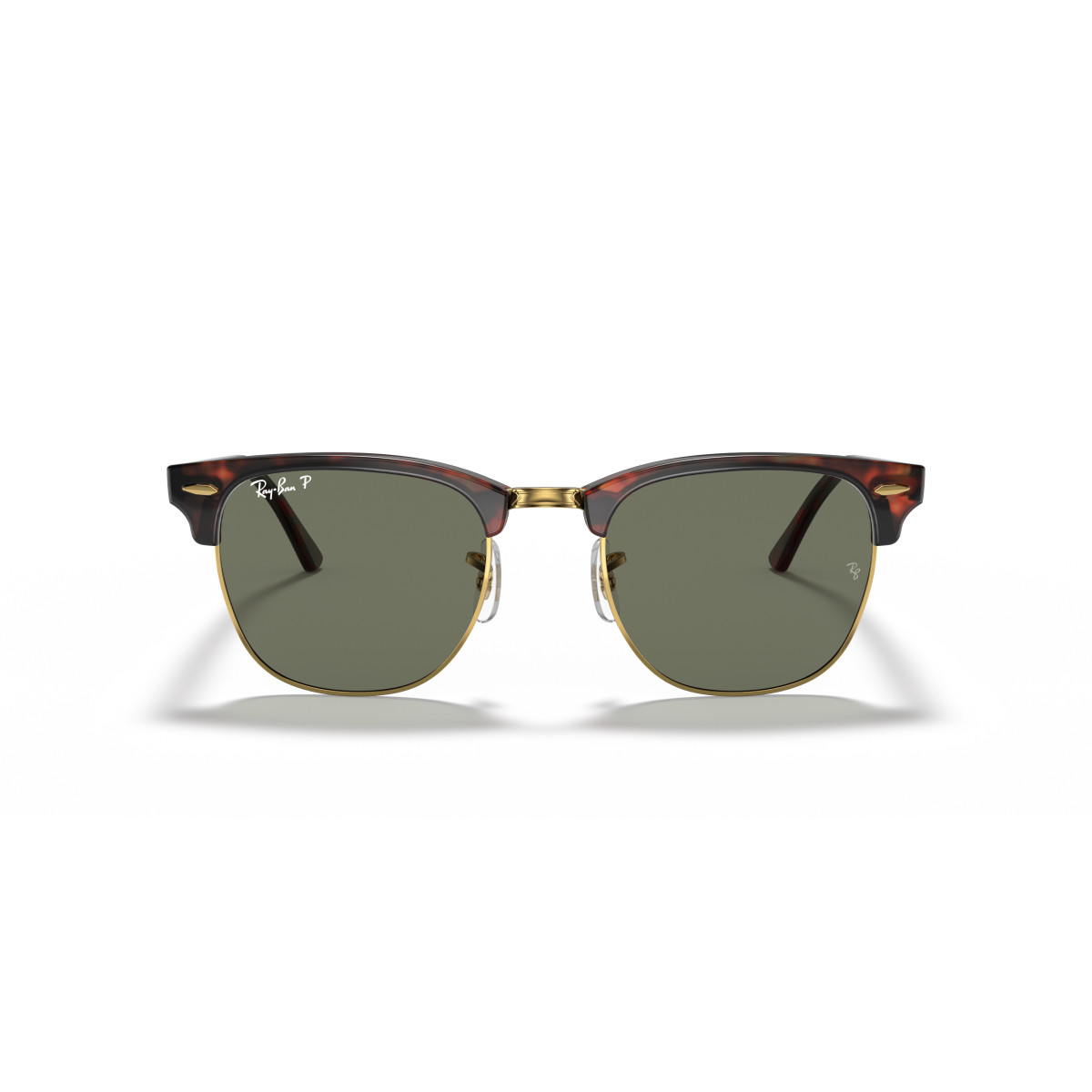 Ray-Ban Clubmaster Classic saulesbrilles | Polarised | Tortoise On Gold - G-15 Green