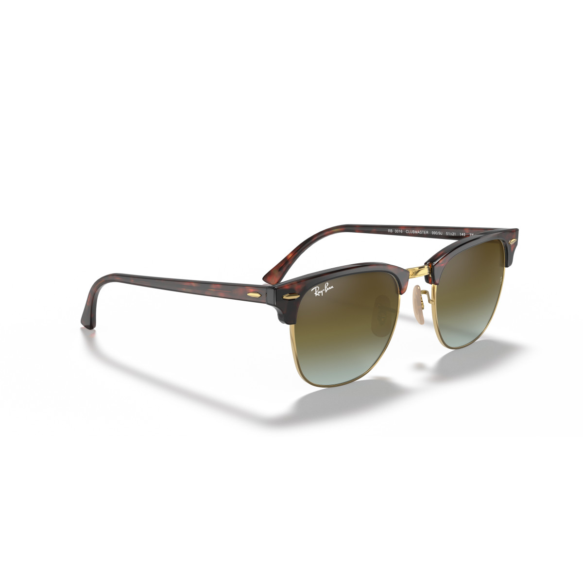 Ray-Ban Clubmaster Flash Lenses saulesbrilles | Brown Blue - B-15 Brown