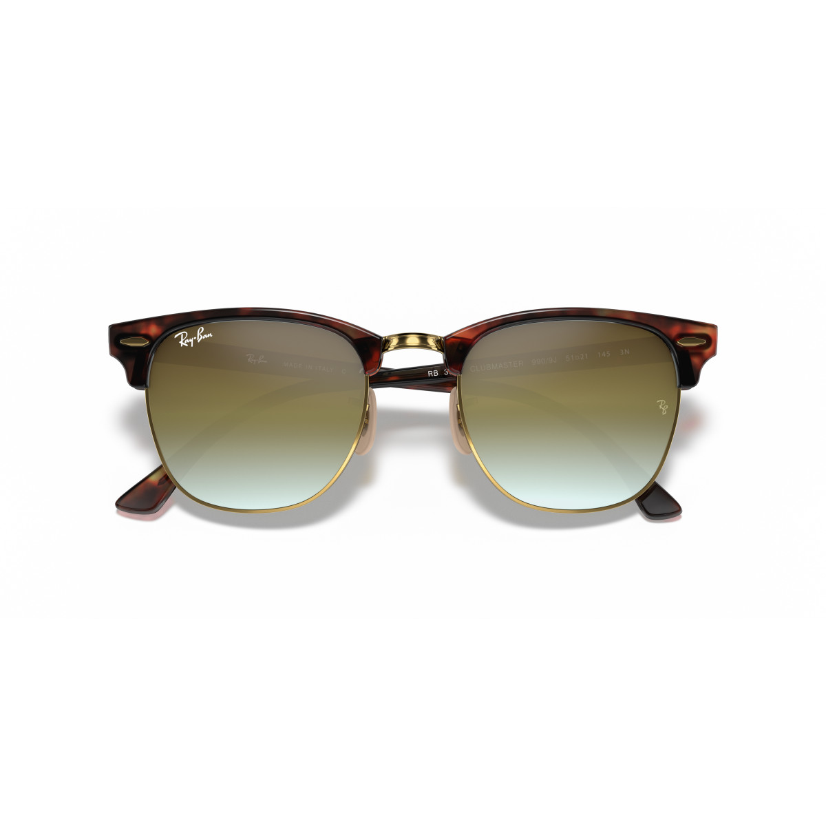 Ray-Ban Clubmaster Flash Lenses saulesbrilles | Brown Blue - B-15 Brown