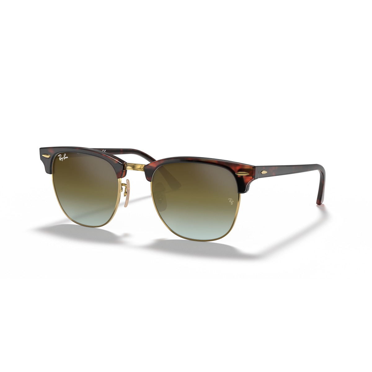 Ray-Ban Clubmaster Flash Lenses saulesbrilles | Brown Blue - B-15 Brown