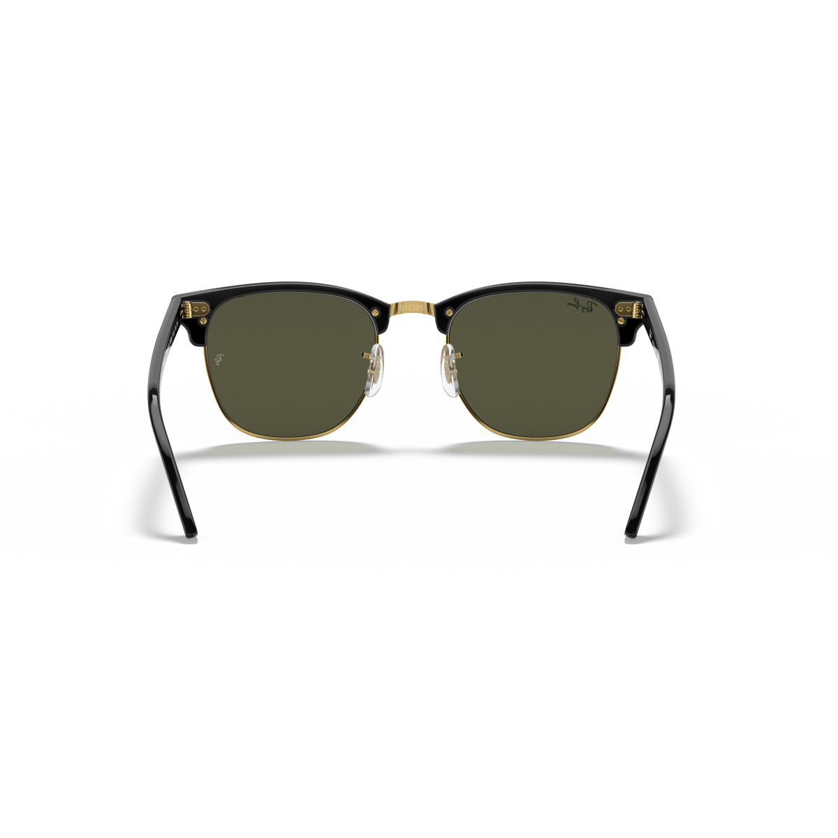 Ray-Ban Clubmaster Classic saulesbrilles | Black On Gold - G-15 Green