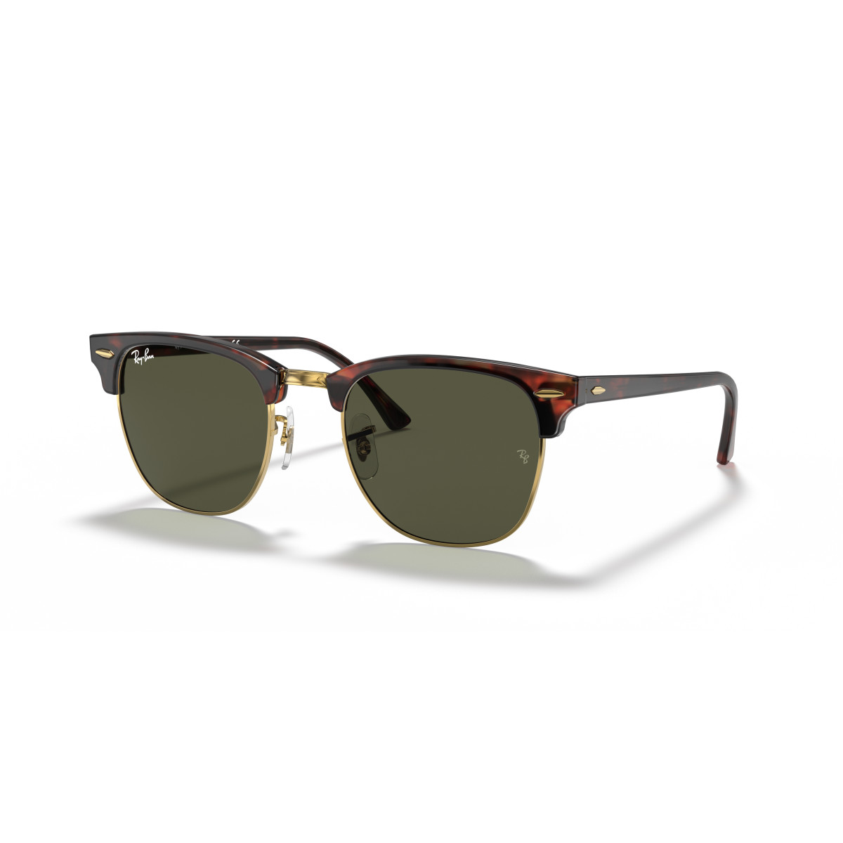 Ray-Ban Clubmaster Classic saulesbrilles | Tortoise On Gold - G-15 Green