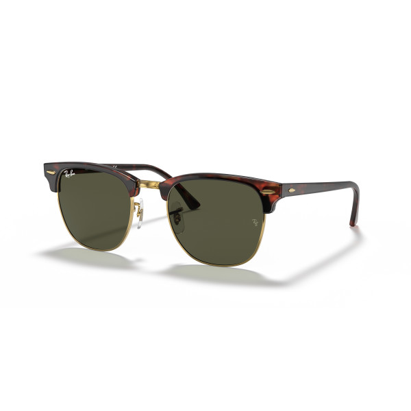 Ray-Ban Clubmaster Classic saulesbrilles | Tortoise On Gold - G-15 Green Ray-Ban Clubmaster Classic saulesbrilles | Tortoise On Gold - G-15 Green