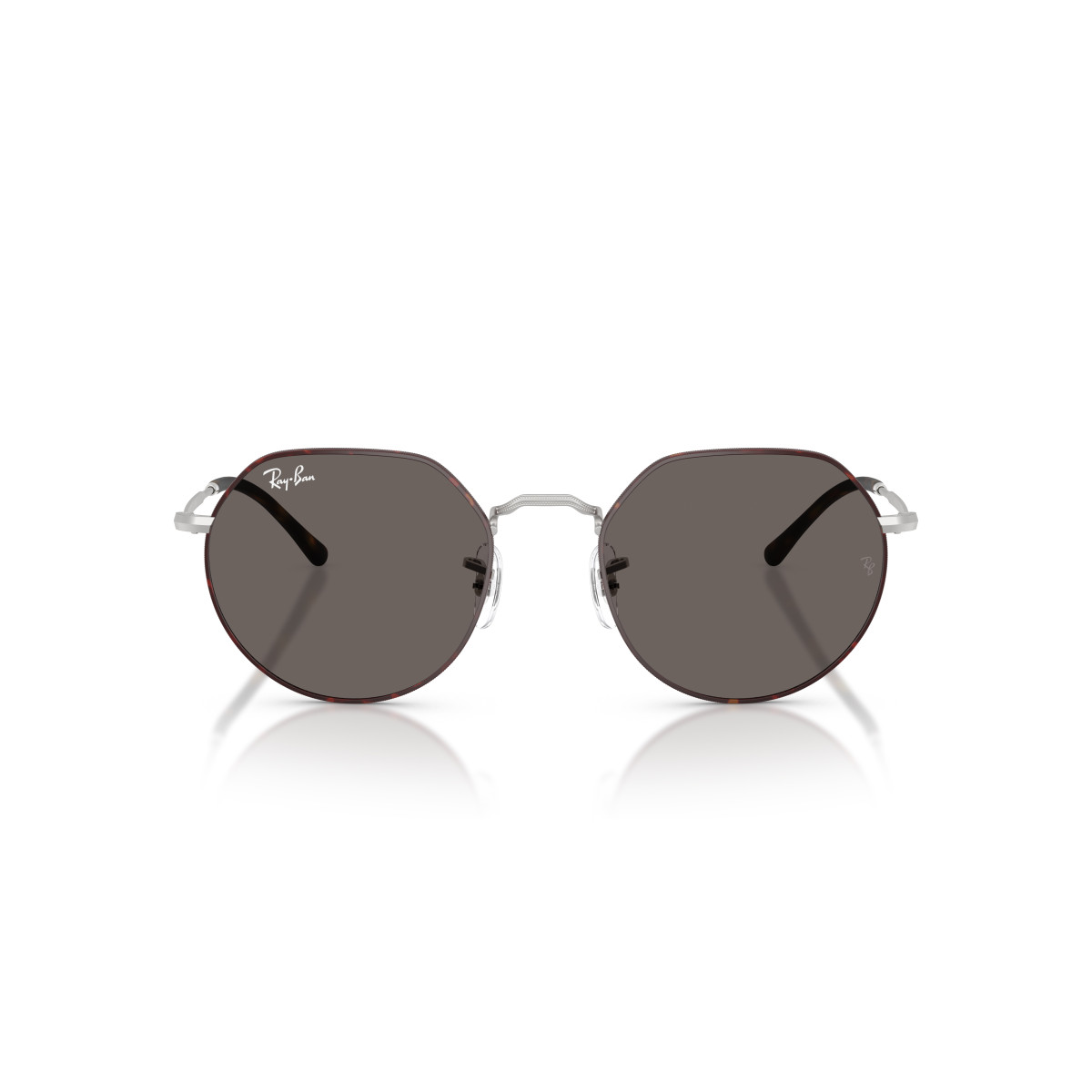 Ray-Ban Jack saulesbrilles | Matt Havana On Matt Silver - Dark Grey