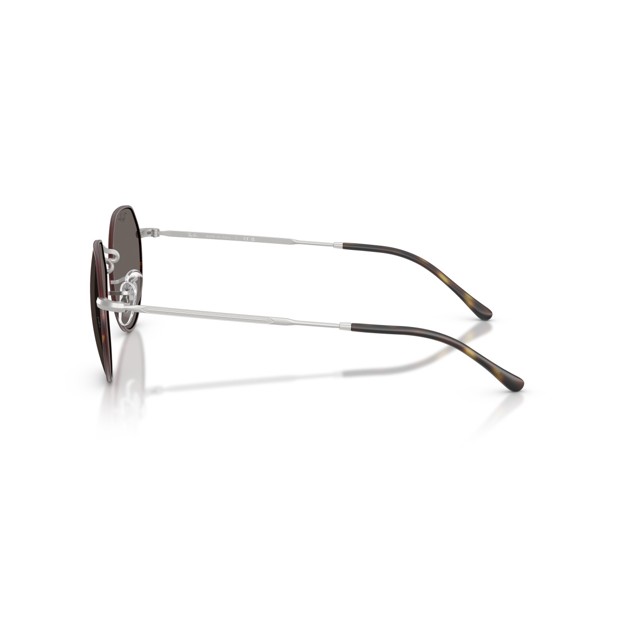 Ray-Ban Jack saulesbrilles | Matt Havana On Matt Silver - Dark Grey