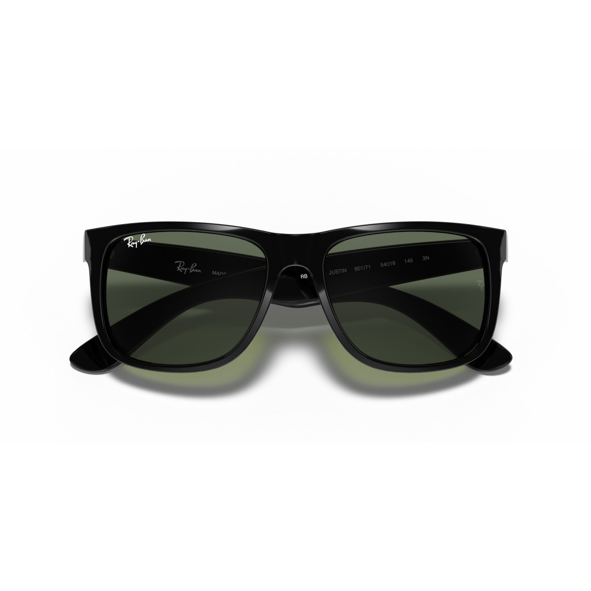 Ray-Ban Justin Classic saulesbrilles | Black - Dark Green