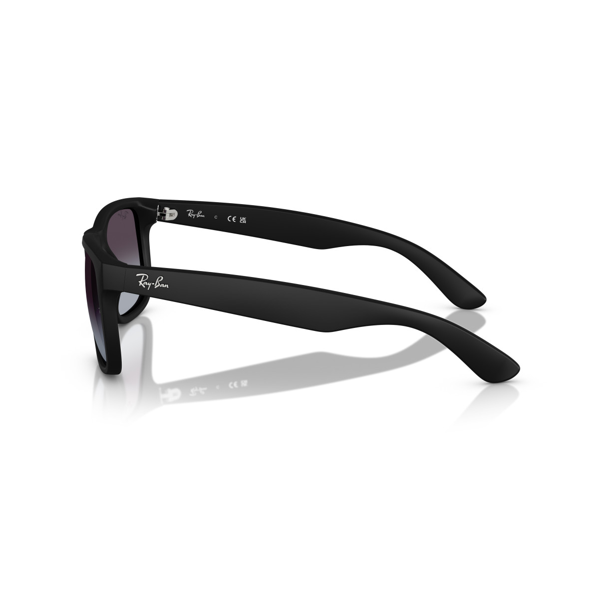 Ray-Ban Justin Classic saulesbrilles | Rubber Black - Dark Grey