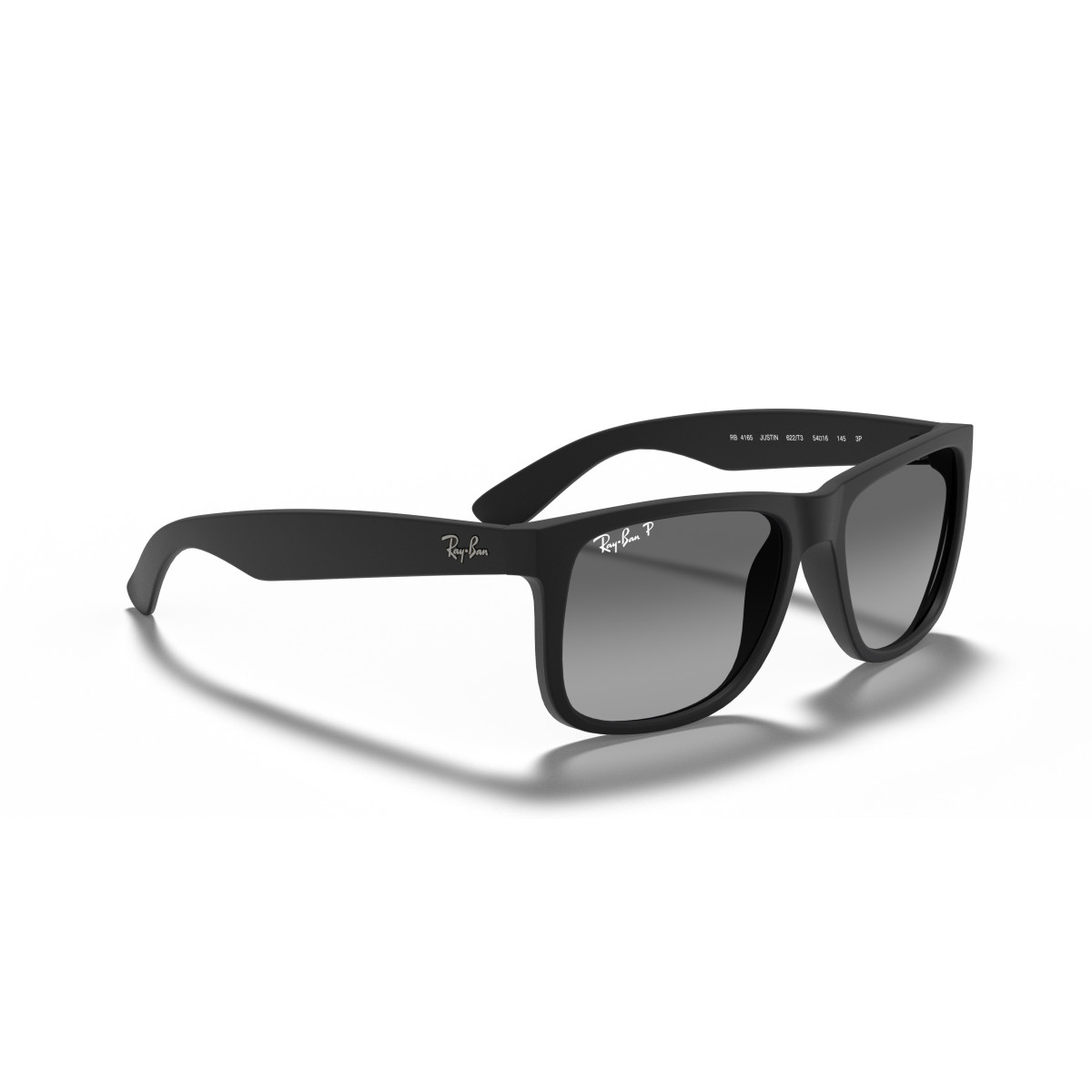 Ray-Ban Justin Classic saulesbrilles | Polarized | Rubber Black - Light Grey
