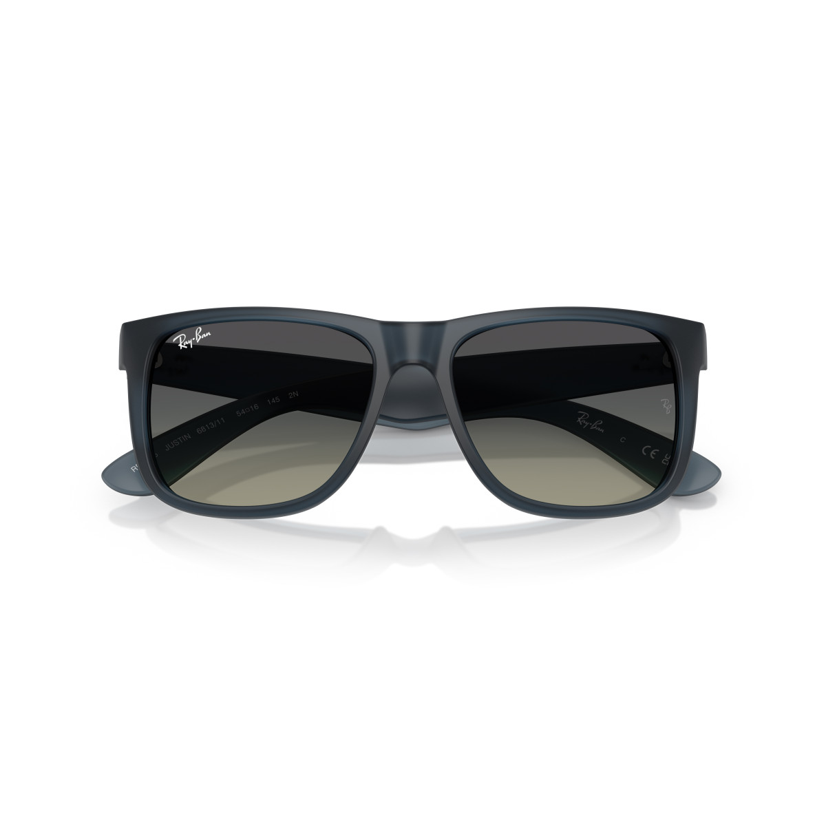 Ray-Ban Justin Classic saulesbrilles | Rubber Blue - Gradient Grey