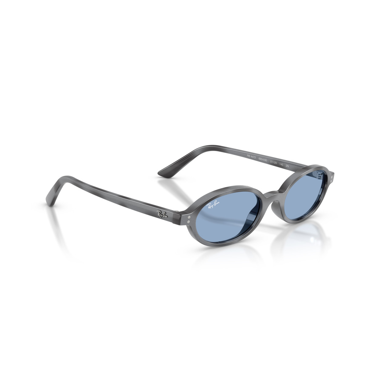 Ray-Ban Khal Small saulesbrilles | Dark Grey Havana - Blue