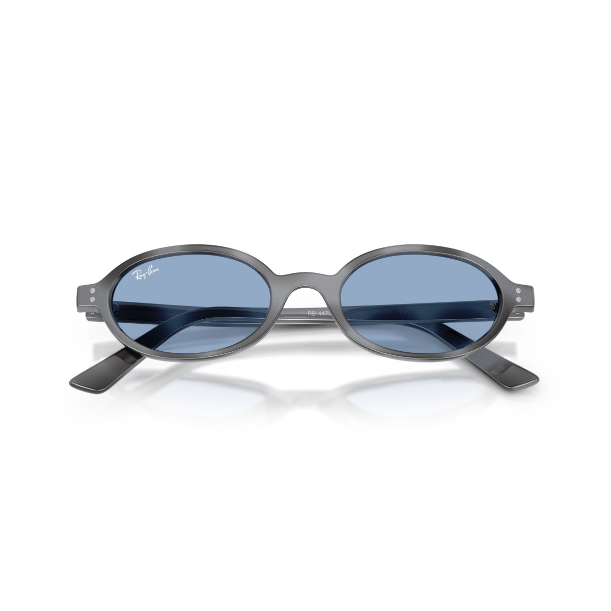 Ray-Ban Khal Small saulesbrilles | Dark Grey Havana - Blue