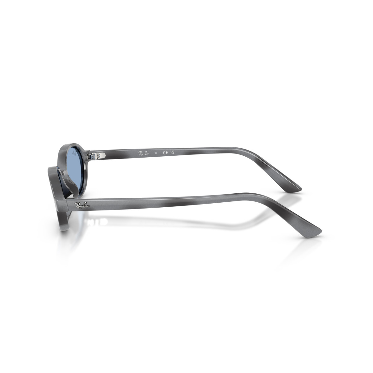 Ray-Ban Khal Small saulesbrilles | Dark Grey Havana - Blue