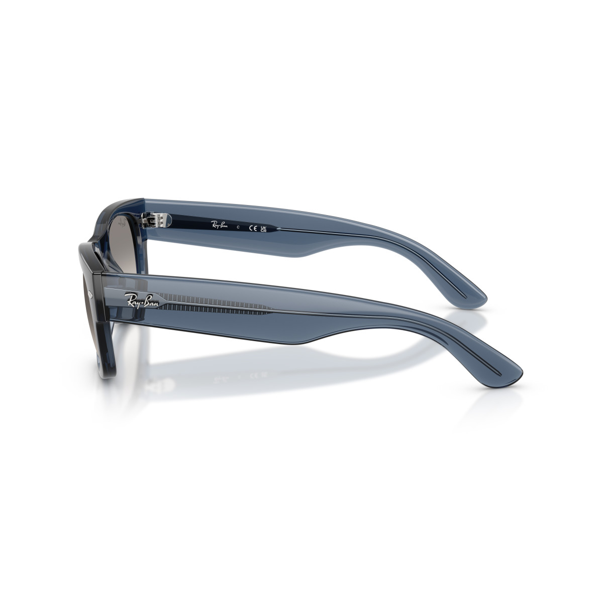 Ray-Ban Mega Wayfarer II saulesbrilles | Transparent Dark Blue - Clear Gradient Grey