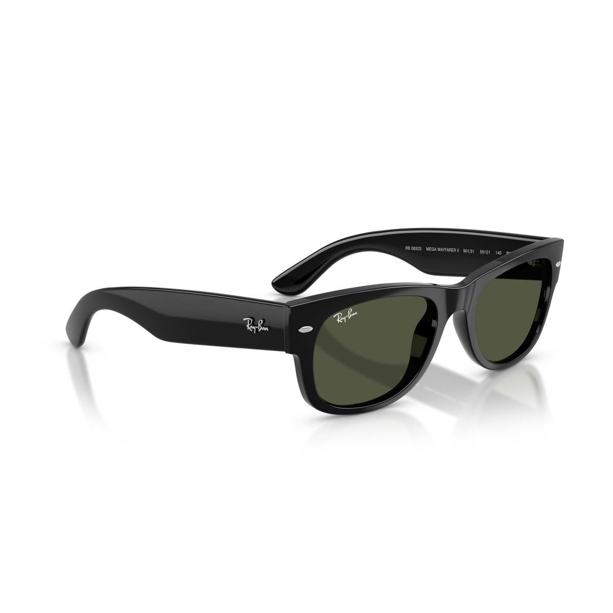 Ray-Ban Mega Wayfarer II saulesbrilles | Black - Green