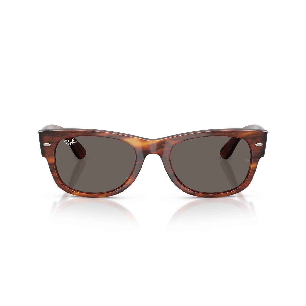 Ray-Ban Mega Wayfarer II saulesbrilles | Striped Havana - Dark Grey