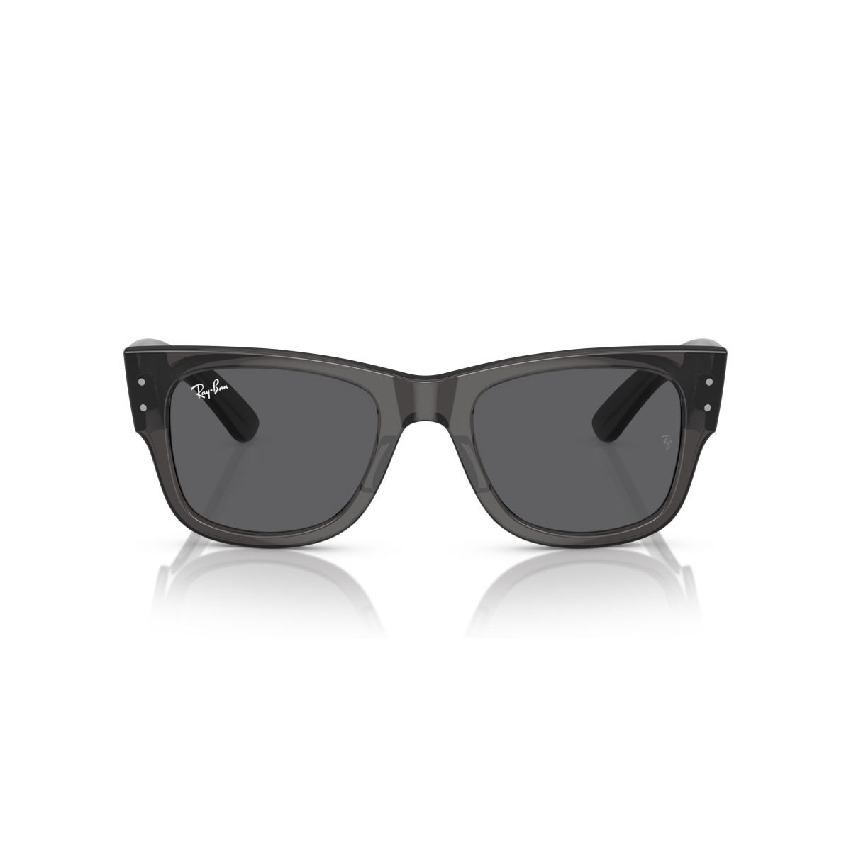 Ray-Ban Mega Wayfarer saulesbrilles | Transparent Black - Dark Grey