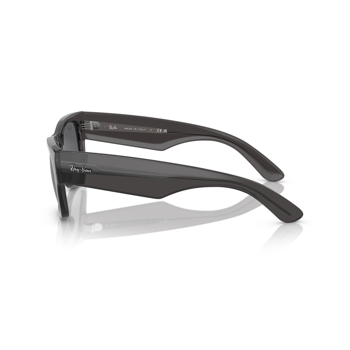 Ray-Ban Mega Wayfarer saulesbrilles | Transparent Black - Dark Grey