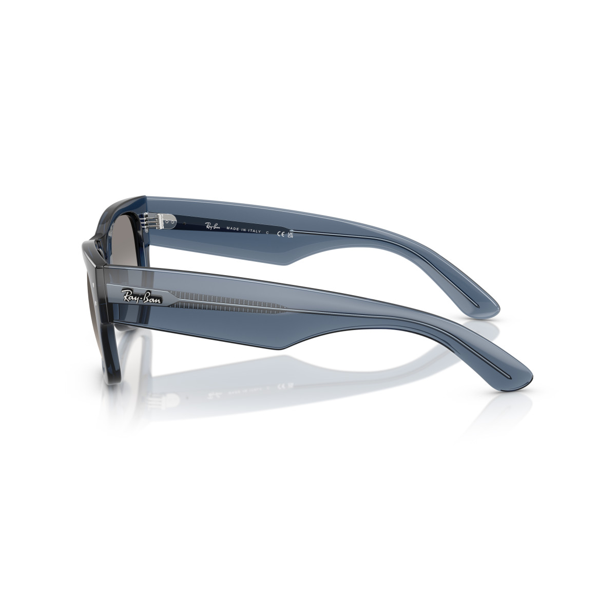 Ray-Ban Mega Wayfarer saulesbrilles | Transparent Dark Grey - Clear Gradient Grey