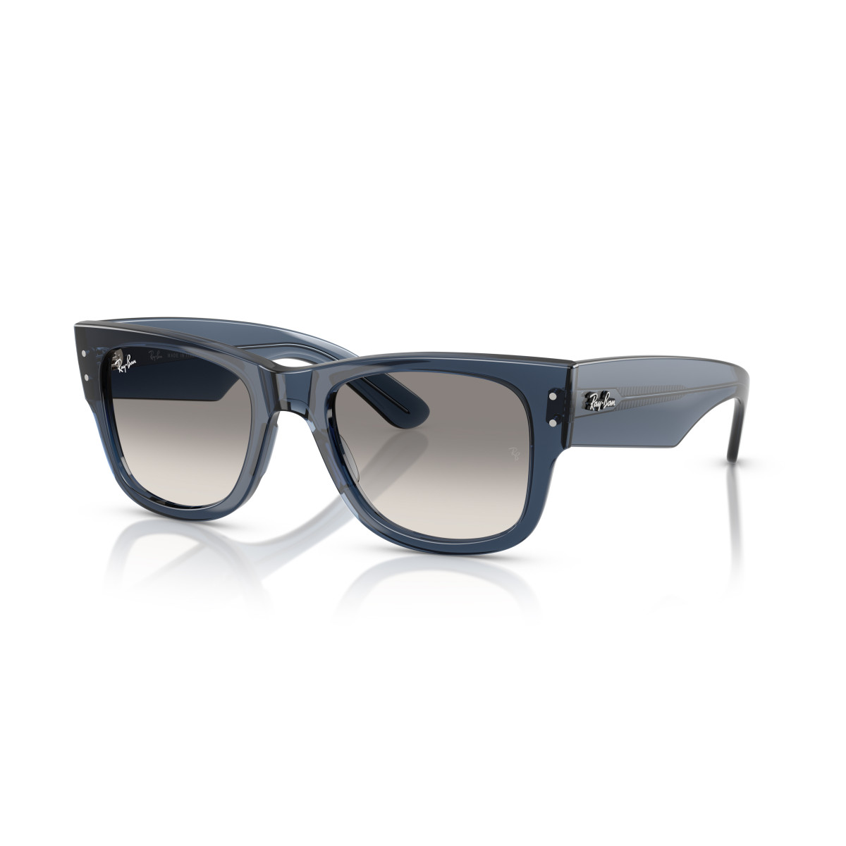 Ray-Ban Mega Wayfarer saulesbrilles | Transparent Dark Grey - Clear Gradient Grey
